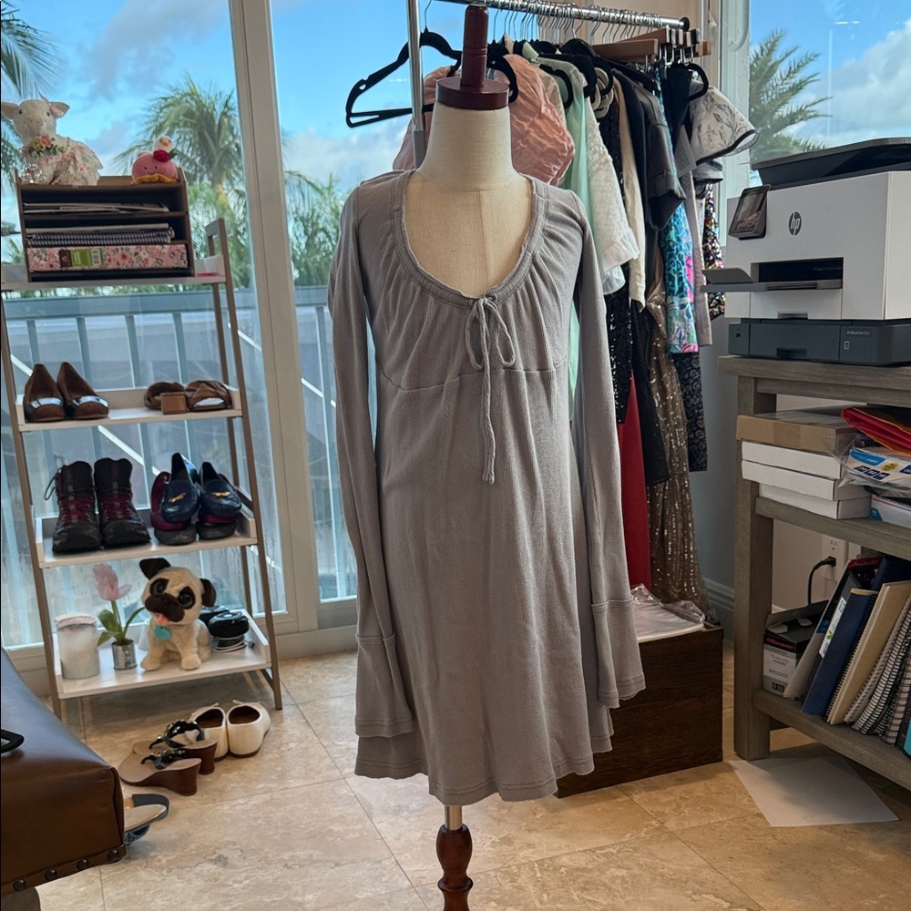 Kimchi Blue Gray Long Sleeve Dress